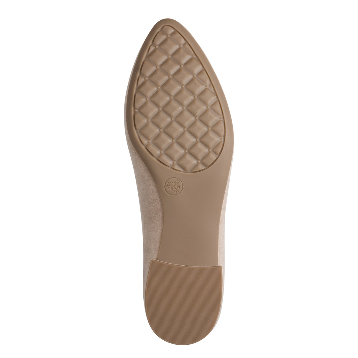 Jana Softline Ballet Flats With Block Heel - Beige