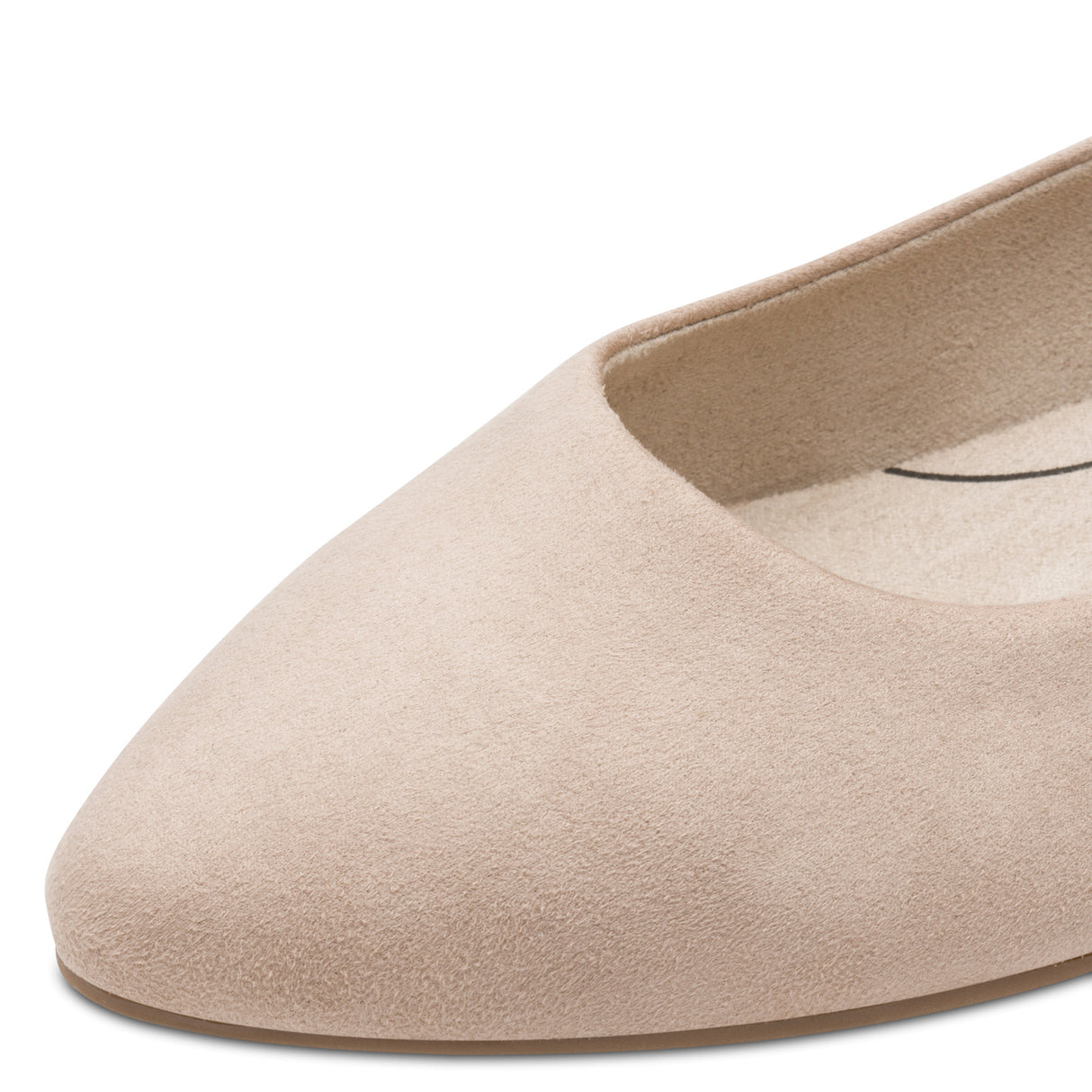 Jana Softline Ballet Flats With Block Heel - Beige