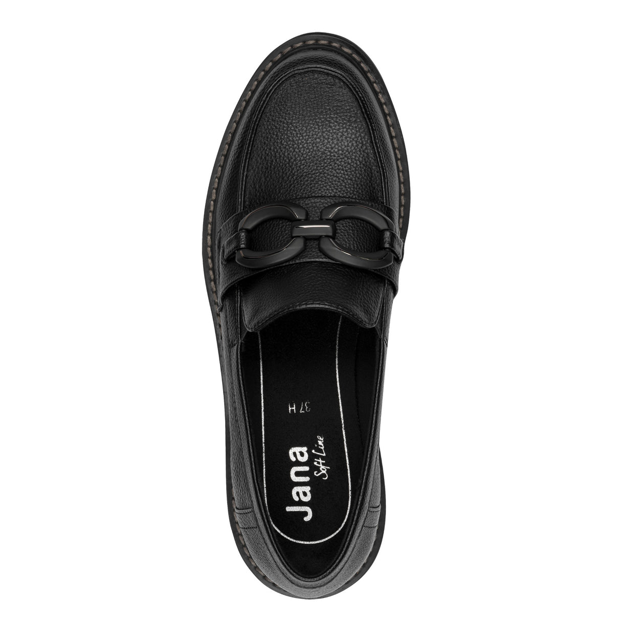 Jana Softline Slip On Loafers - Black