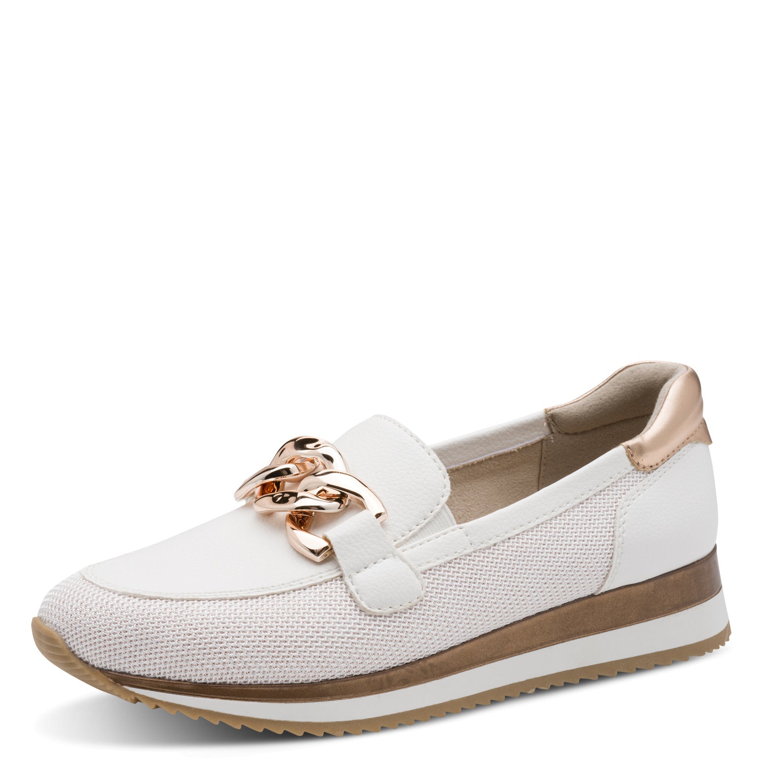 Softline Chunky Slip On Shoes White Rose