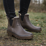 ELLE SPORT Waterproof Wellington Ankle Boot with warm Fur Lining