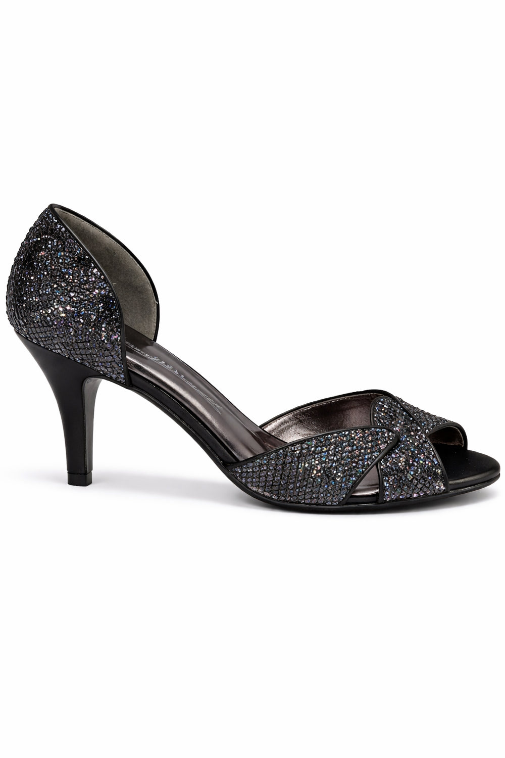 Diamante Peep Toe Stiletto Heel Sandals