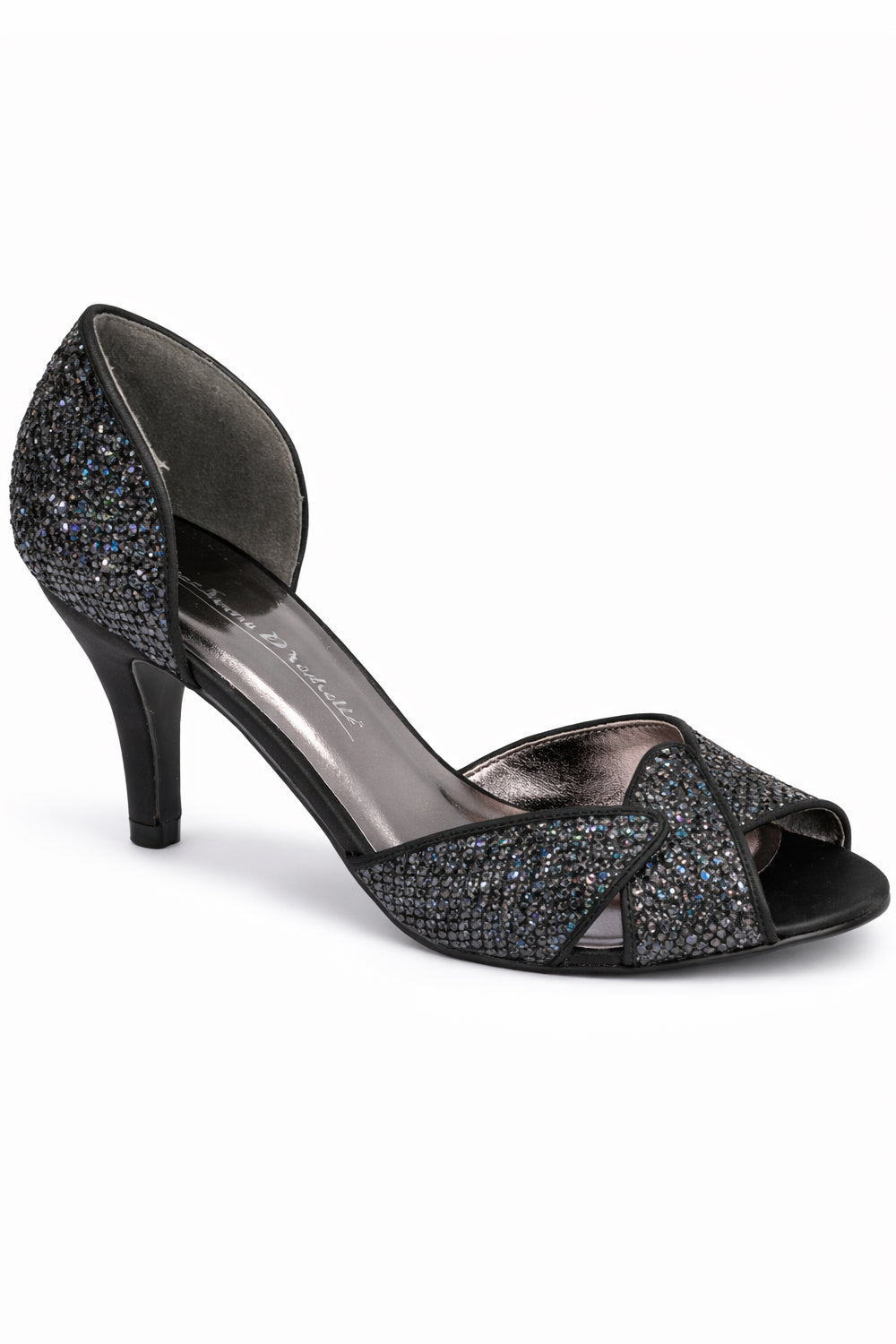 Diamante Peep Toe Stiletto Heel Sandals