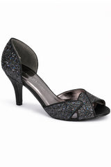 Diamante Peep Toe Stiletto Heel Sandals