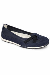 Leather Elastic Strap Comfort Ballerina Shoes