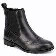 Leather Classic Chelsea Ankle Boot with Elastic Panels