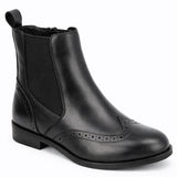 Leather Classic Chelsea Ankle Boot with Elastic Panels