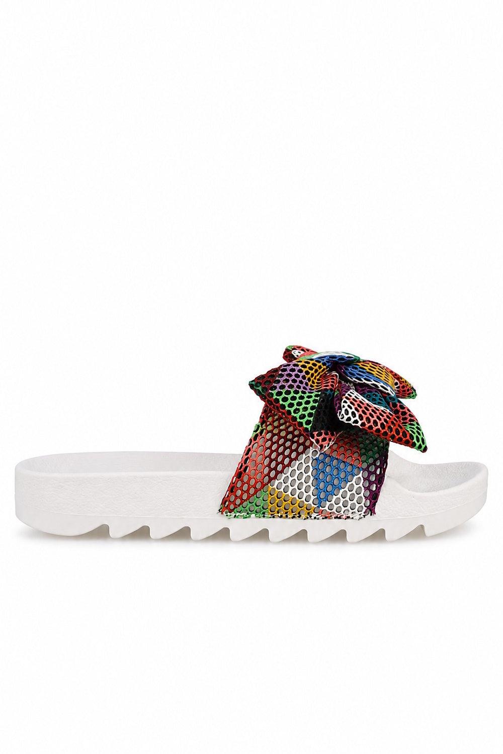Oversized Bow Platform Slider Sandals