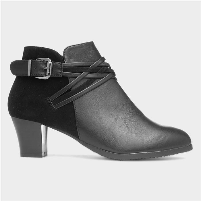 Cushion Walk Andrea Womens Black Heeled Boot