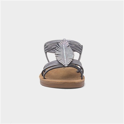 Cushion Walk Womens Kourtney Leaf Sandal - Silver – Barratts Shoes