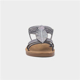 Cushion Walk Womens Kourtney Leaf Sandal - Silver