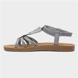 Cushion Walk Womens Kourtney Leaf Sandal - Silver
