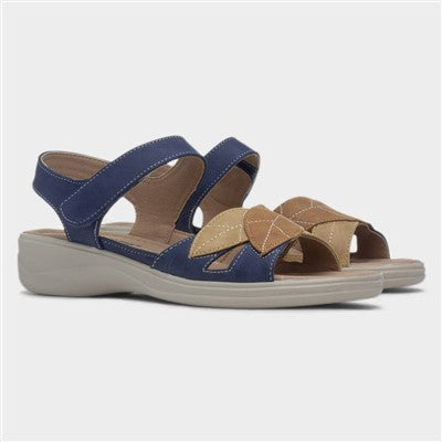 Leaf Strappy Wedge Sandal