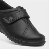 Cushion Walk Mia Womens Easy Fasten Shoe - Black