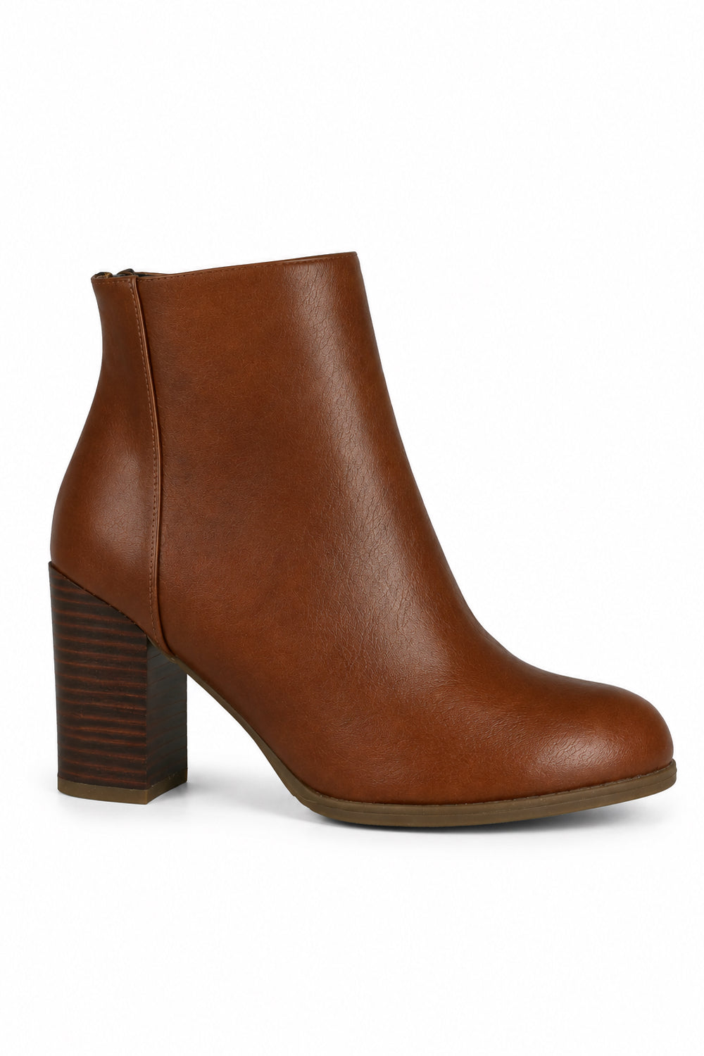 Block Heel Ankle Boots – Classic Faux Leather