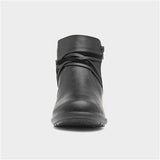 Cushion Walk Womens Norma Wedge Ankle Boot - Black