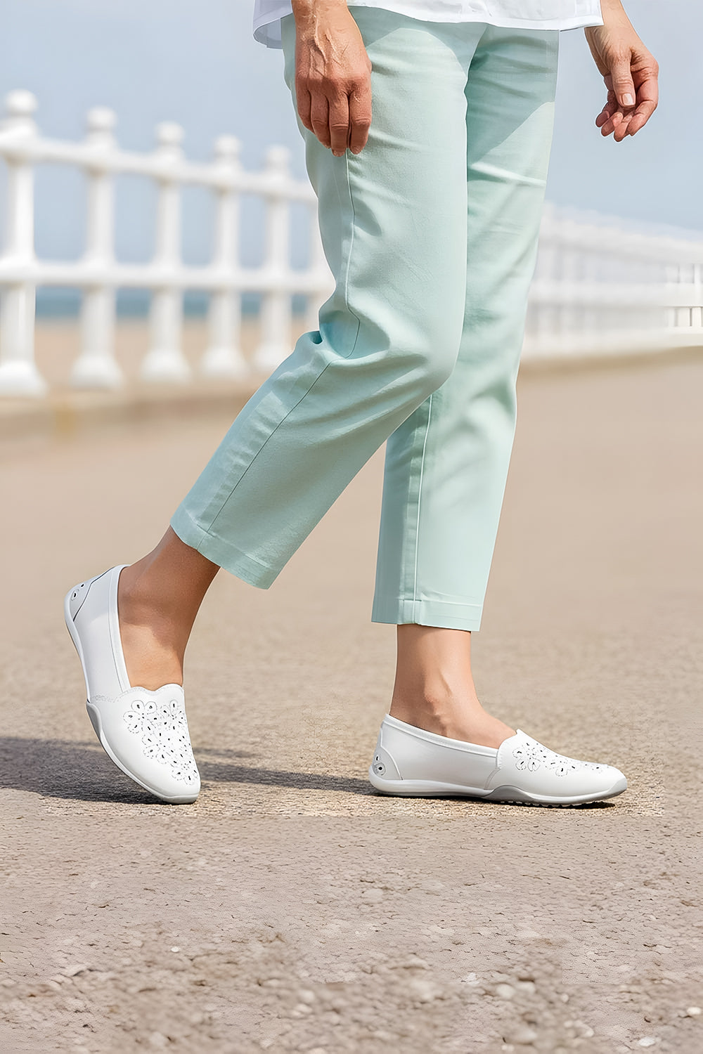 Laser Cut Faux Leather Pumps