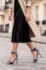 Velvet Twist Strap Stiletto Heel