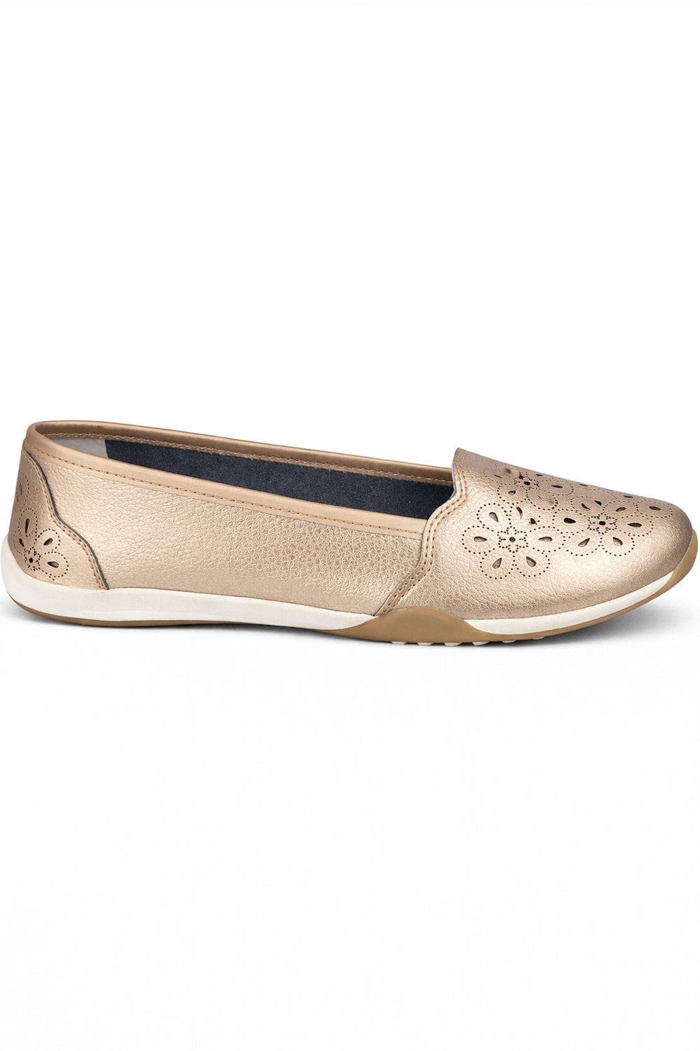 Laser Cut Faux Leather Pumps