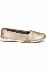 Laser Cut Faux Leather Pumps