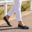 Leather Slip On Laser Cut Comfort Shoe