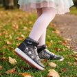 Glitter High-Top Trainers with Star Cut-Out Detail