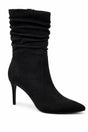 Slouch Stiletto Heel Ankle Boots with Pointed Toe