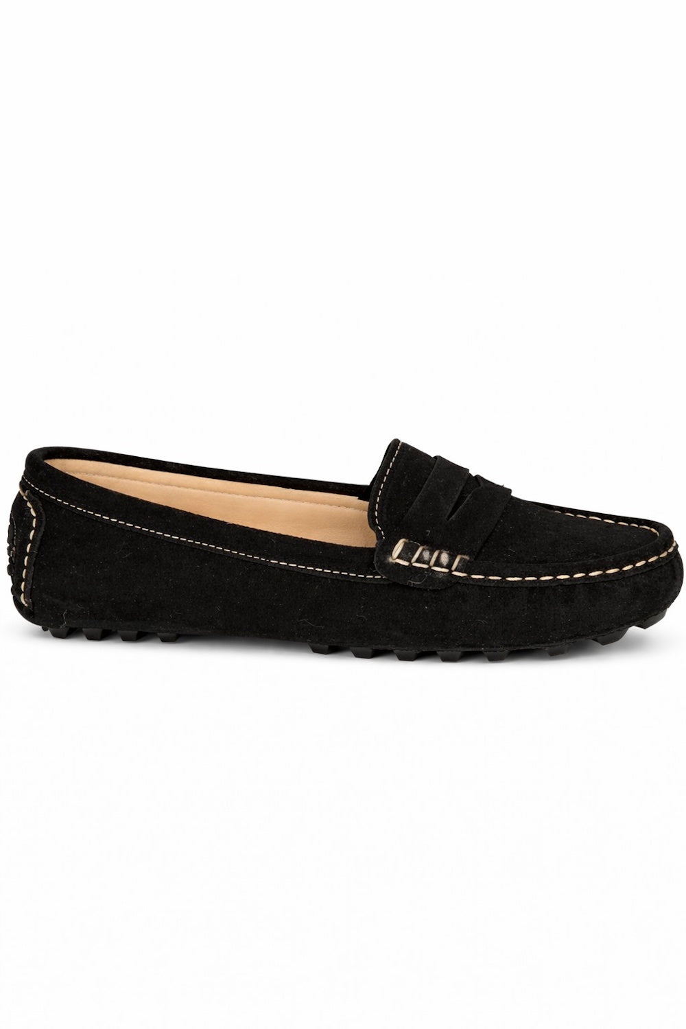 Faux Suede Penny Loafer with Flexible Sole