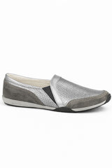 Leather Perforated Slip On Comfort Shoe