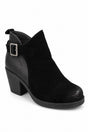 Ankle Boot with Block Heel and Buckle Detail
