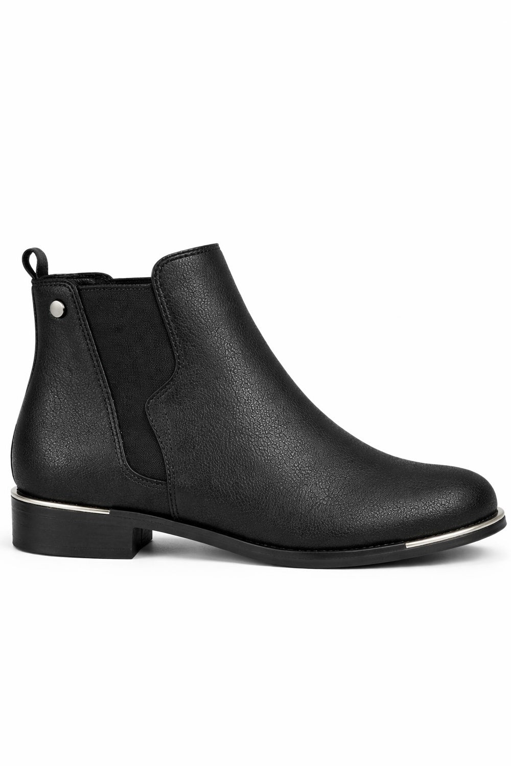 Chelsea Ankle Boot – Classic Slip-On Faux Leather Boot with Low Heel