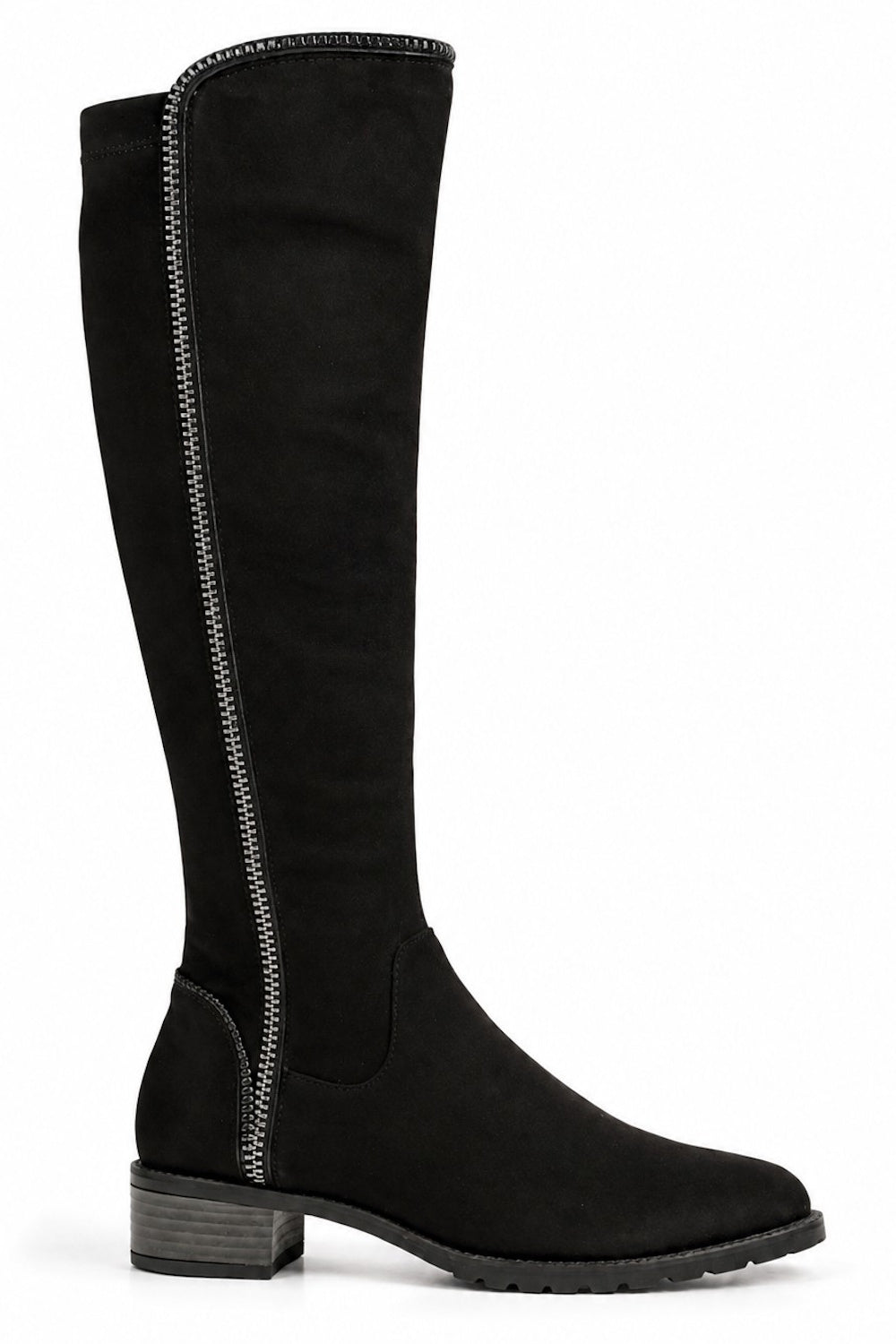 Over The Knee Flat Boots with Side Zip
