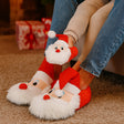 Cozy Festive Christmas Santa Plush Slippers