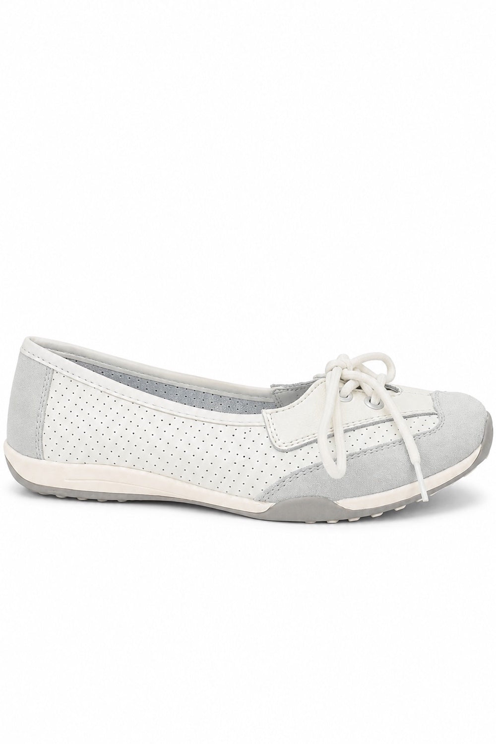 Leather Lace-Up Comfort Flat Shoe