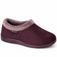 Soft Faux Suede Full Slipper with Cushioned Sole