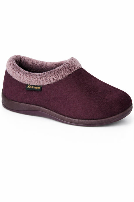 Soft Faux Suede Full Slipper with Cushioned Sole