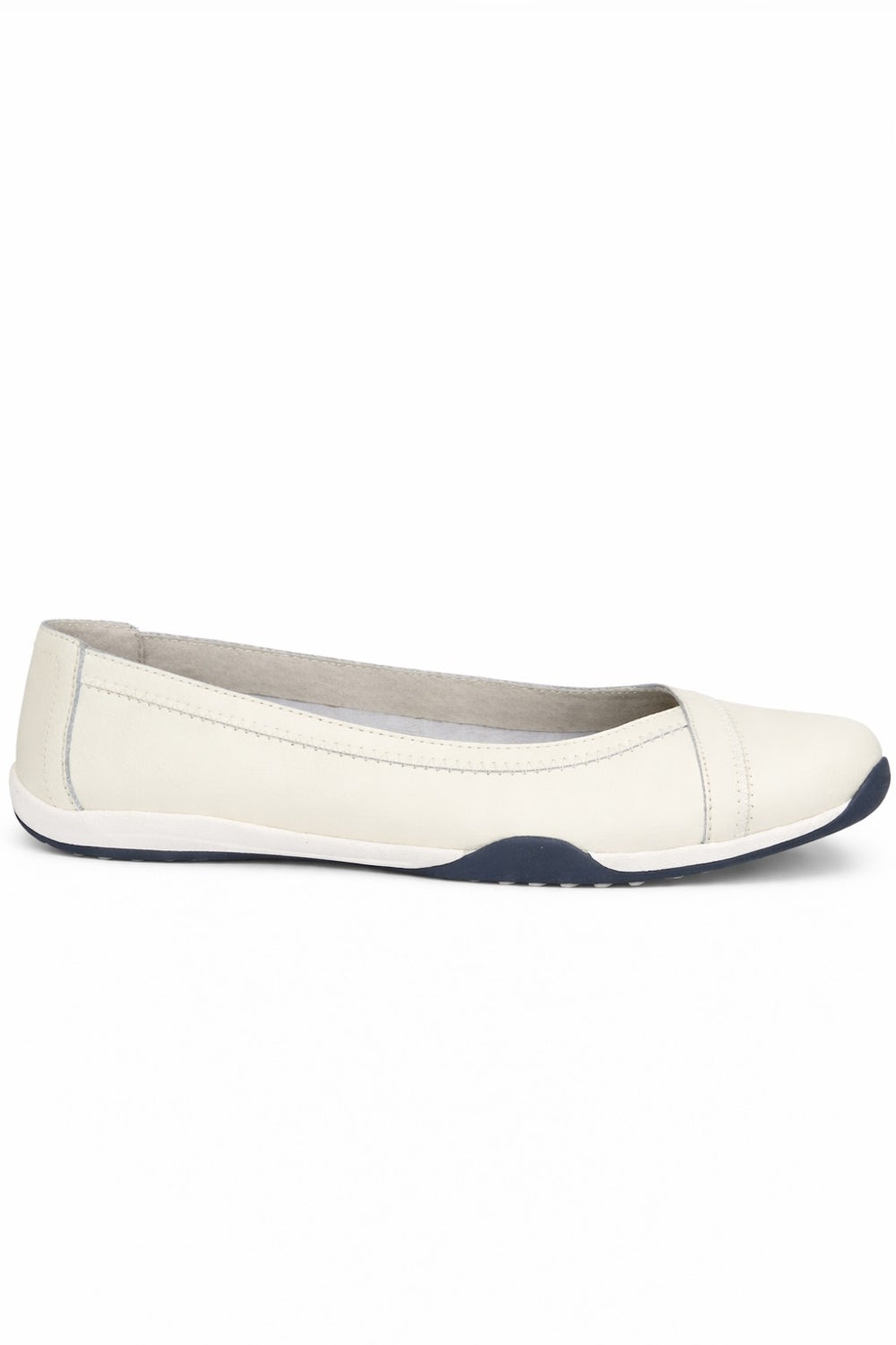 Leather Slip On Comfort Ballerina Shoe