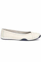 Leather Slip On Comfort Ballerina Shoe