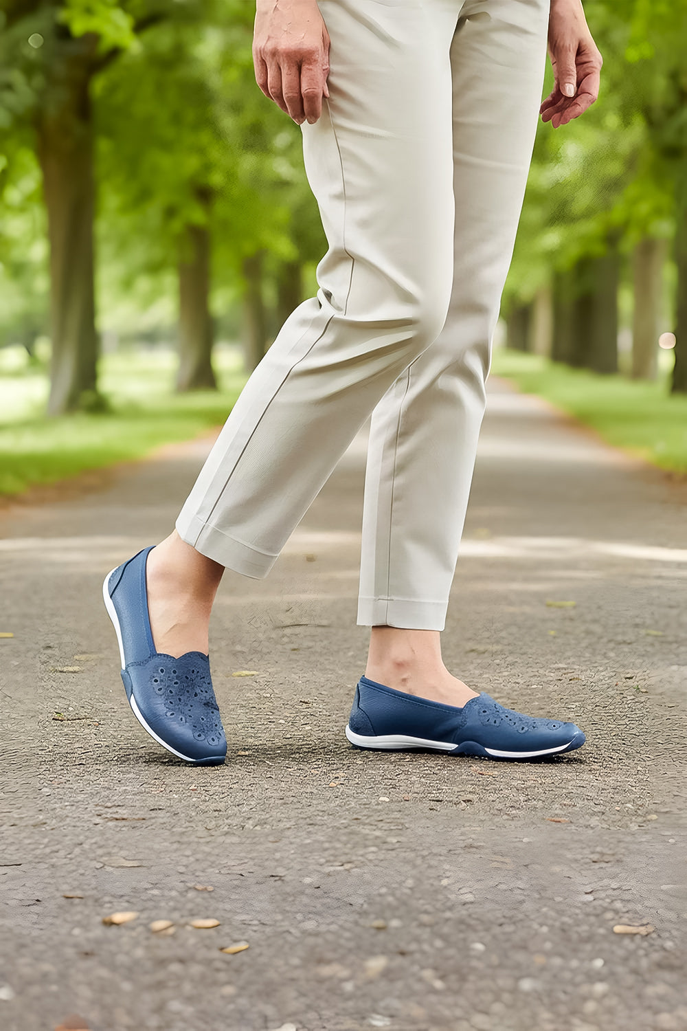 Laser Cut Faux Leather Pumps