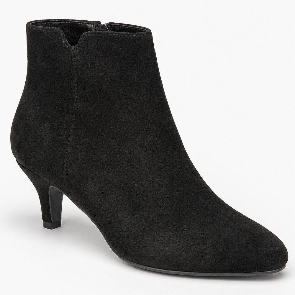 Women Extra-Wide Fit Slim Heel Side Zip Dress Boots