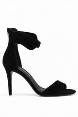 Velvet Twist Strap Stiletto Heel