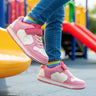 Touch Fastening Trainers with Lace Detail and Cushioned Sole