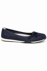 Leather Elastic Strap Comfort Ballerina Shoes