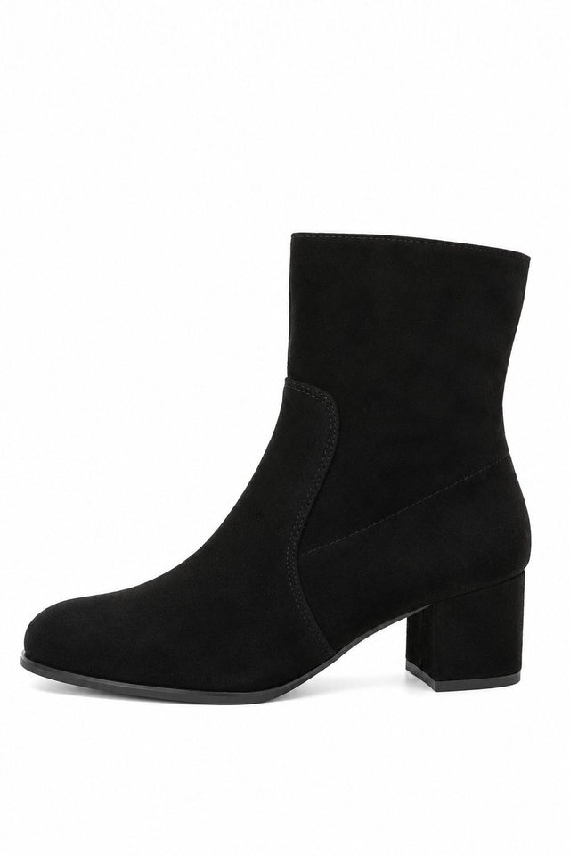 Wide Fit Block Heel Ankle Boots