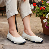 Leather Slip On Comfort Ballerina Shoe