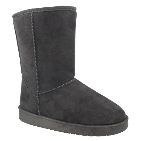 Women Classic Mid-Calf Suede Winter Boots with Faux Fur Lining