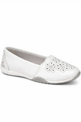 Laser Cut Faux Leather Pumps