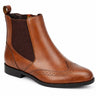 Leather Classic Chelsea Ankle Boot with Elastic Panels