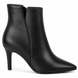 Women Leather Pointed Toe Stiletto Ankle Boots