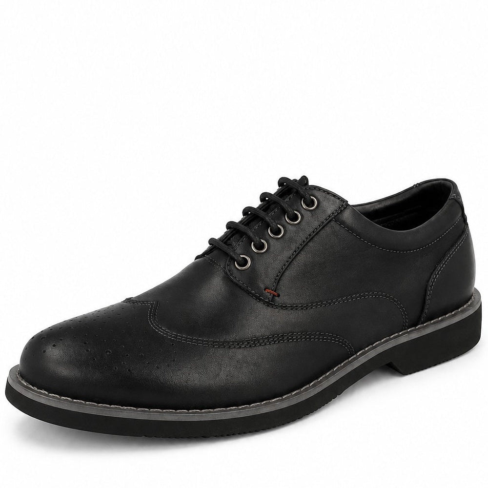Leather Lace Up Touch Fastening School Trainers